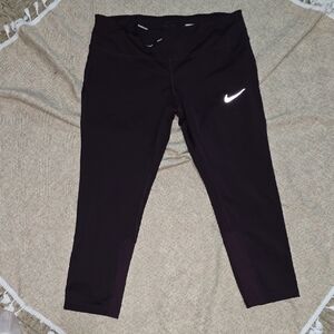 Nike Black Leggings with White Swoosh